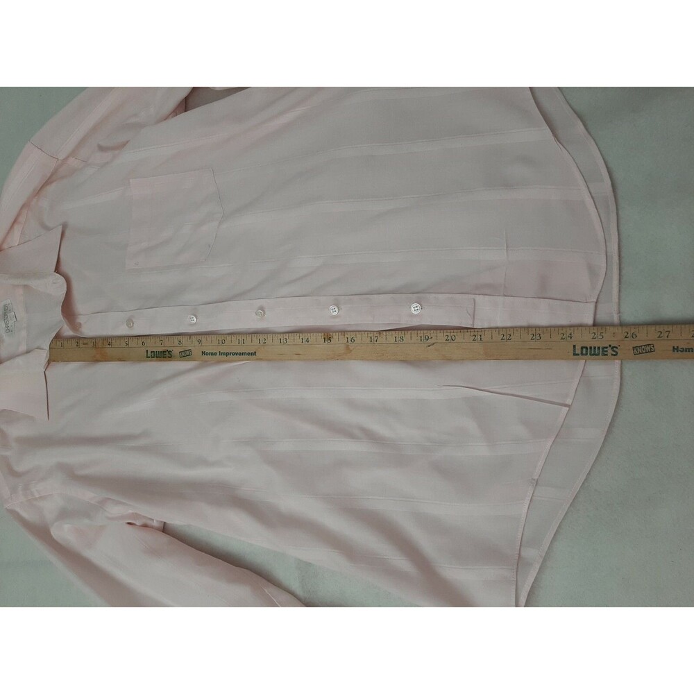 RARE Christopher Street pink button down shirt relaxed fit 17 34/35 stain sale - Picture 5 of 6